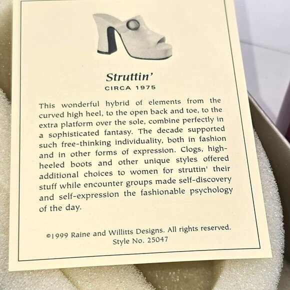 Just The Right Shoe "Struttin" Miniature Figurine 1975 By Raine PR606 - Picture 10 of 11